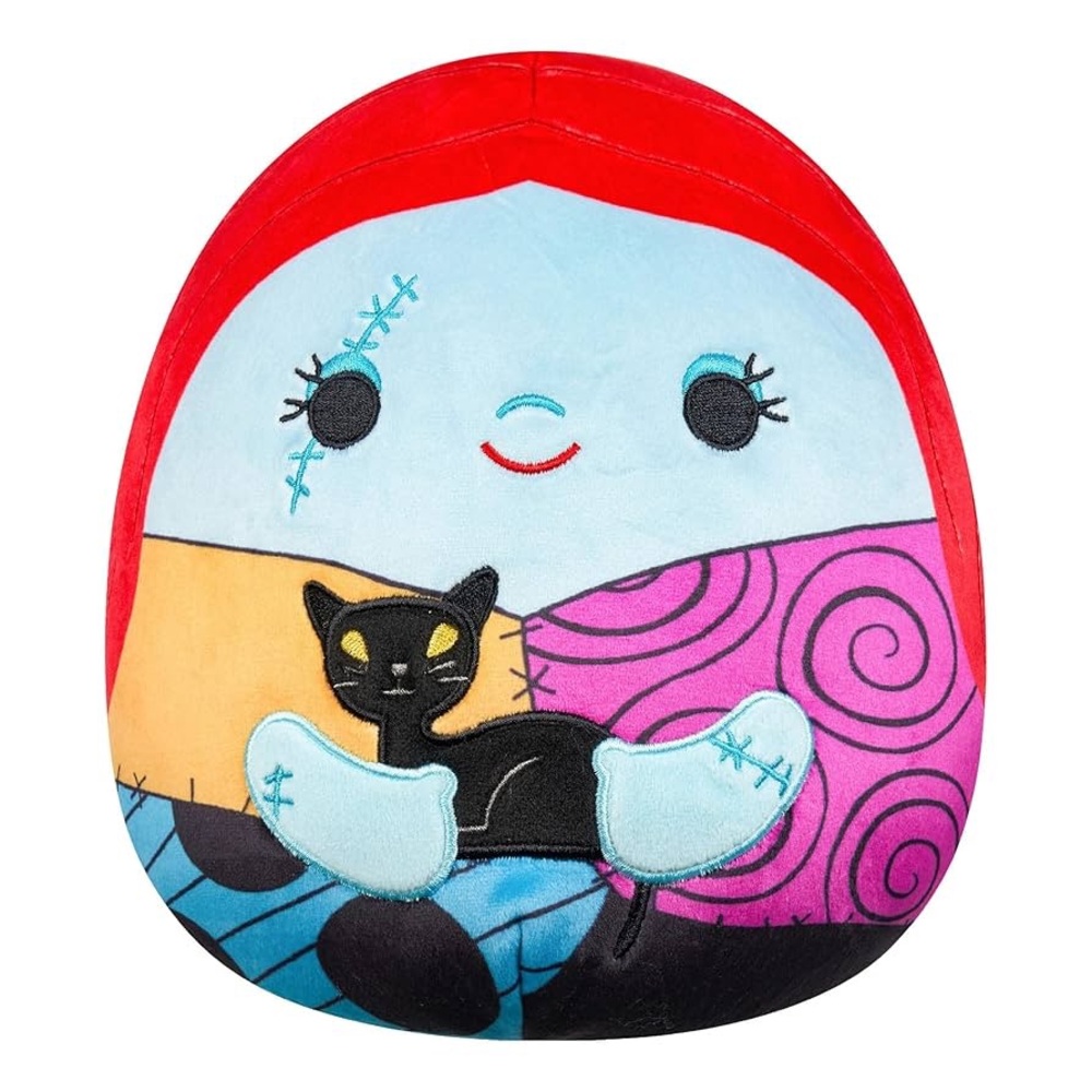 Squishmallows Original Disney 10-Inch Sally Holding Black Cat Plush Pillow Toy